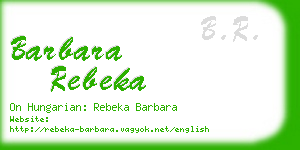 barbara rebeka business card